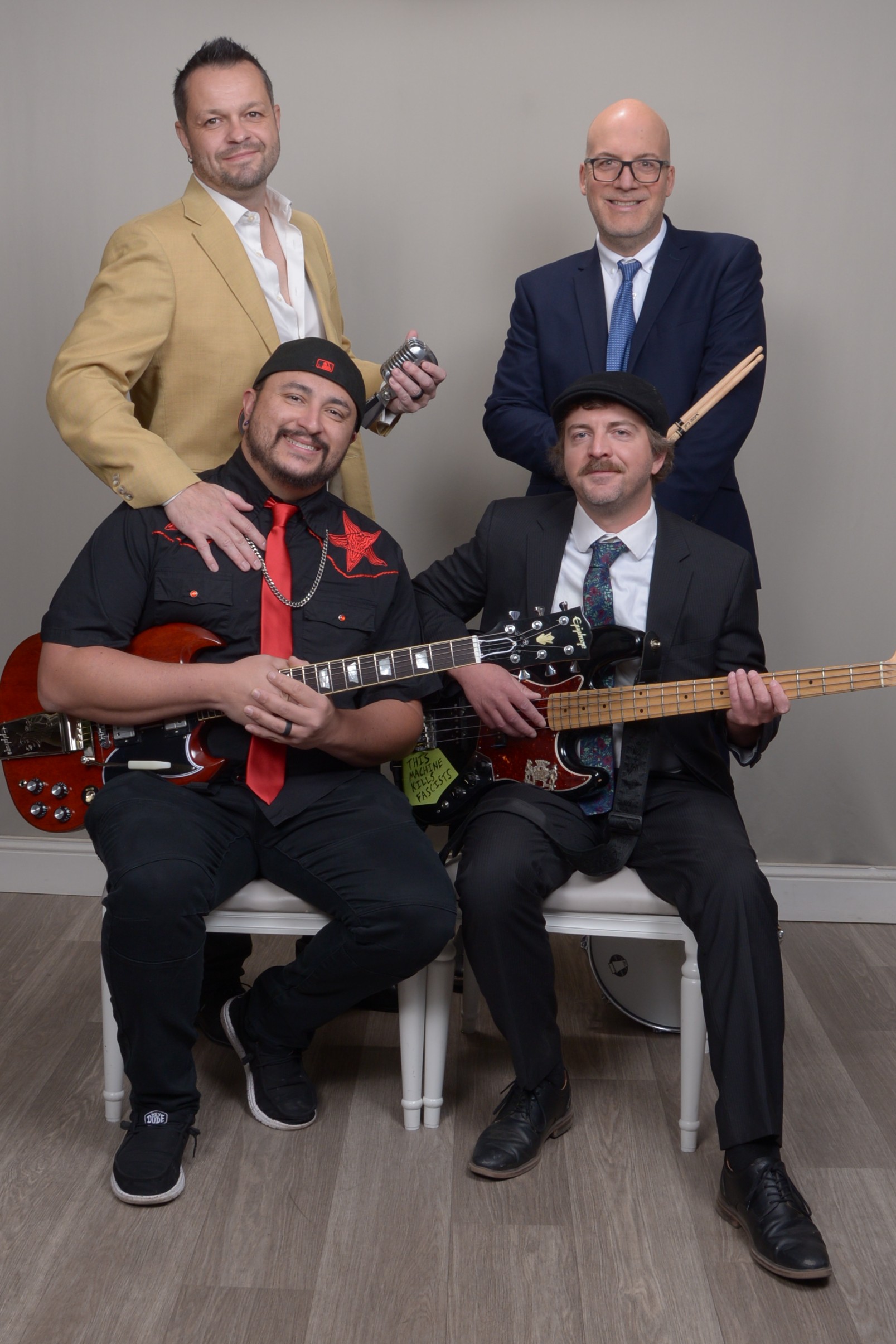 Band dressed up